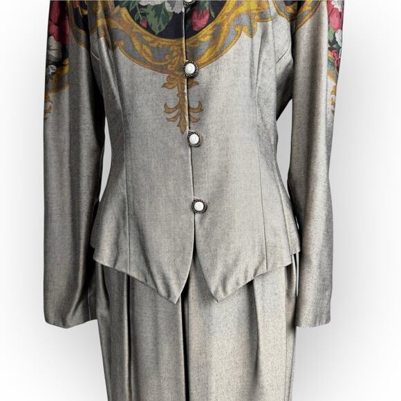 Vintage Donna Morgan Two Piece Jacket And Skirt Set Size 8 - Picture 5 of 13